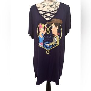 Disney Pixar Toy Story Bo Peep & Woody T-shirt Color Navy Blue Size 3xl